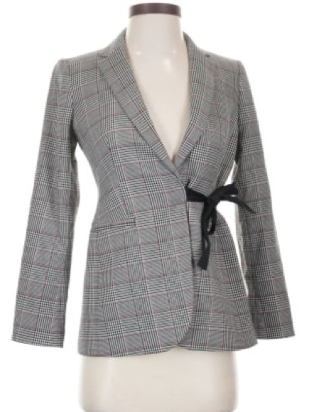 J. Crew Glen Plaid Tie-Front Blazer Jacket